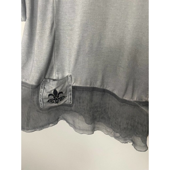 Soft Surroundings Tunic Top Artsy Womens Draped 3/4 Sleeve Soft Knit Shirt Med - Picture 5 of 8